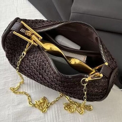 Damen elegante Handtasche mit Kettenhenkel Karnz