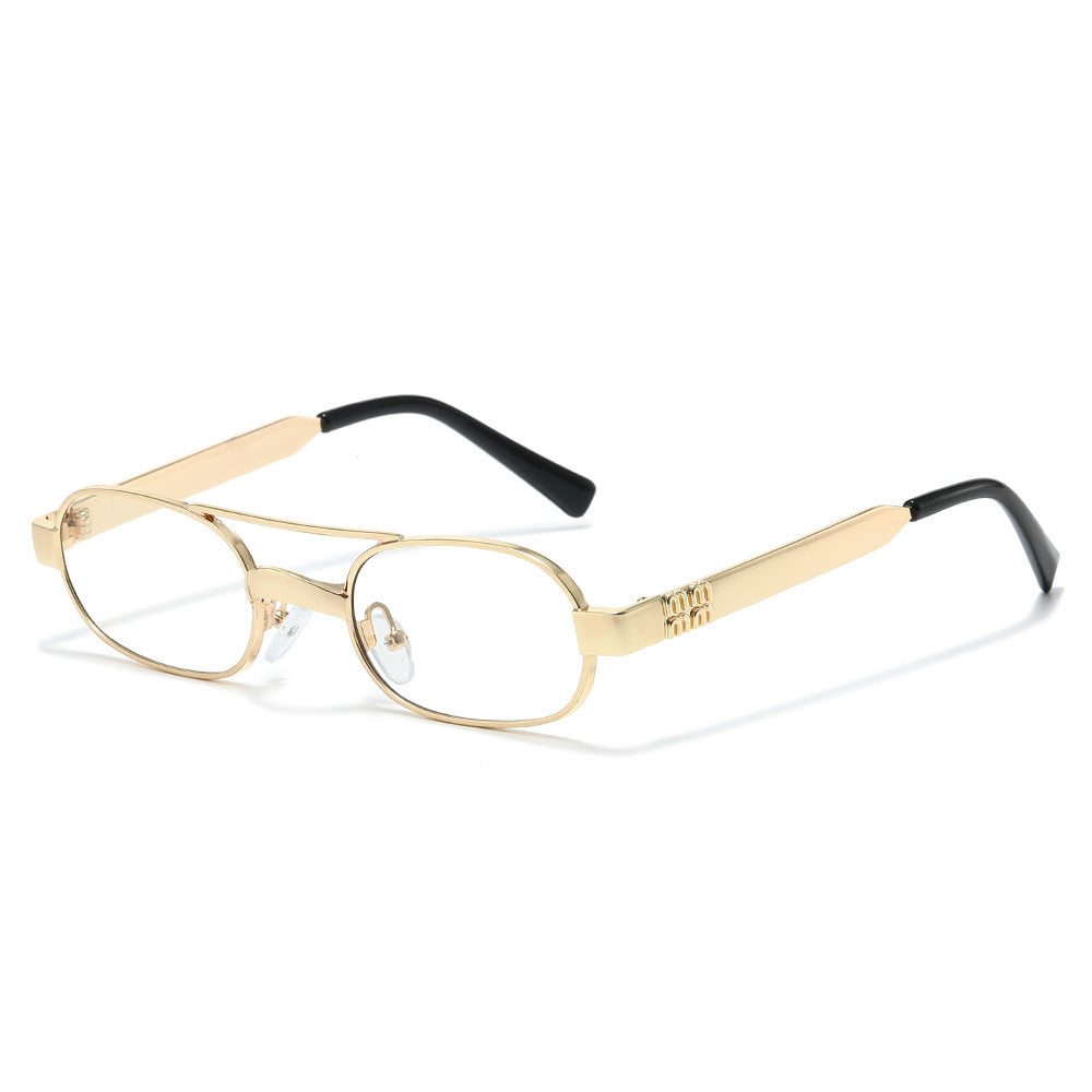 Stylische Minimalistische Oval Sonnenbrille Karnz