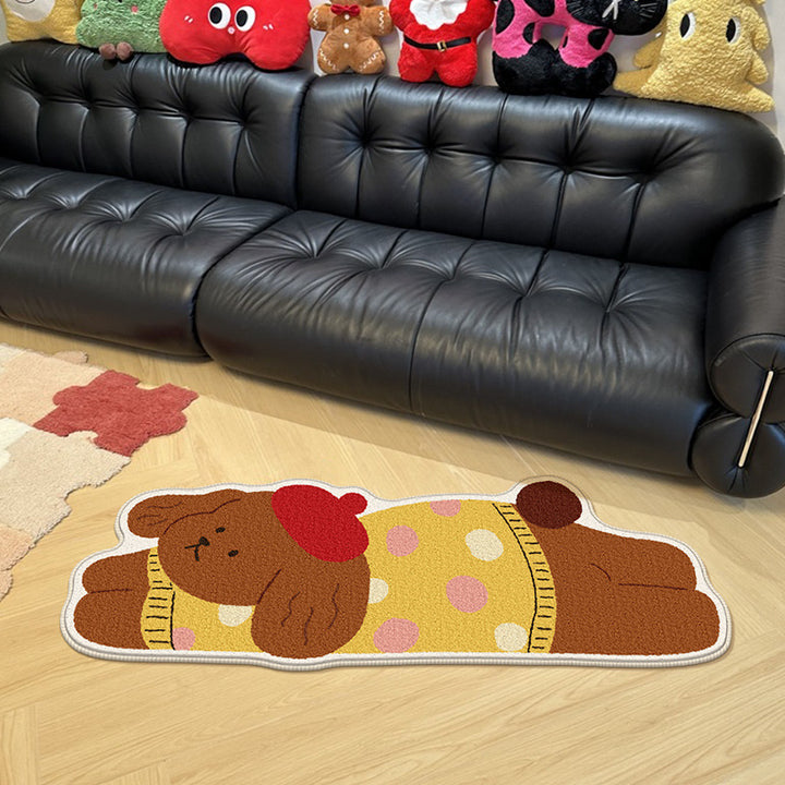 Cute Cartoon Bear Form Bereichsteppich