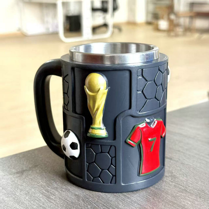 Fußball Motiv Kaffeebecher Karnz