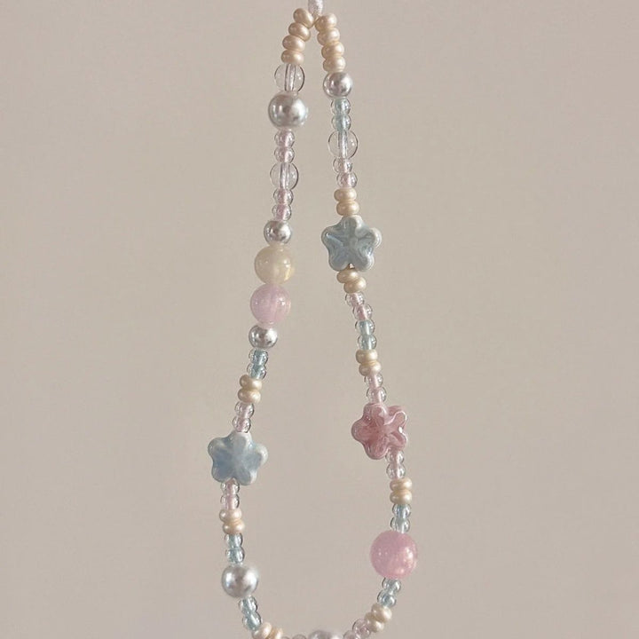 Blumen-inspiriertes Perlen-Handy-Lanyard Karnz