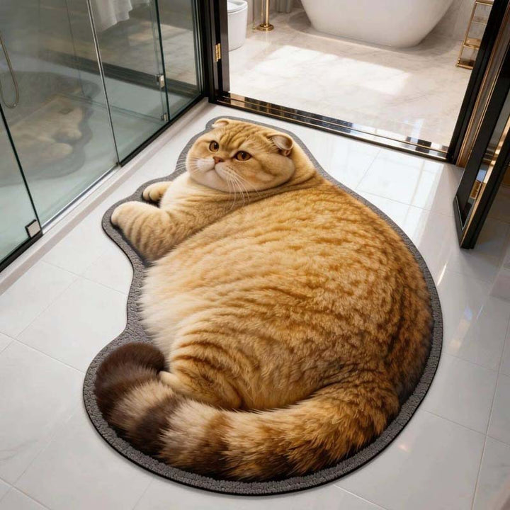 Katzenförmige Badmatte