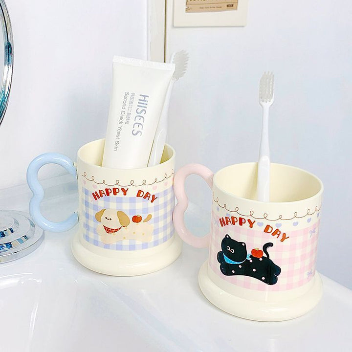 Keramiktasse mit Verspieltem Welpenmotiv Karnz