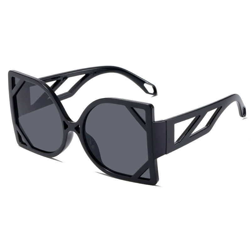 Damen geometrische Sonnenbrille mit exklusivem Design und UV-Schutz Karnz