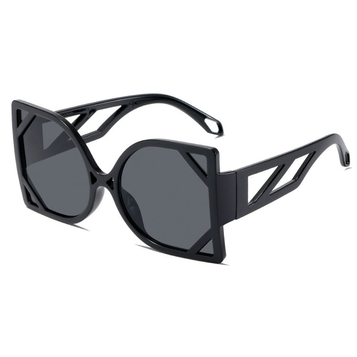 Damen geometrische Sonnenbrille mit exklusivem Design und UV-Schutz Karnz