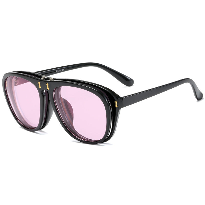 Damen moderne oversized Sonnenbrille mit einzigartigem Tortoise-Design Karnz