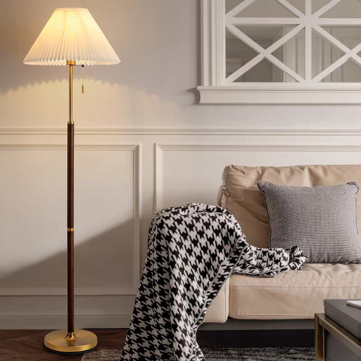 Elegante Faltenschirm Stehlampe