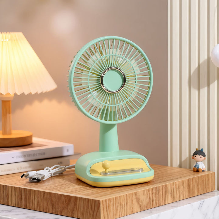 Damen Tragbarer Tischventilator mit einstellbarer Neigung und USB-Anschluss Karnz