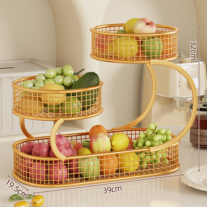 Drei-Tier Metall Küche Obst und Gemüse Lager Organizer