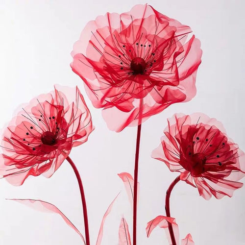 Dekorative Faux Blumen Mohn Arrangement