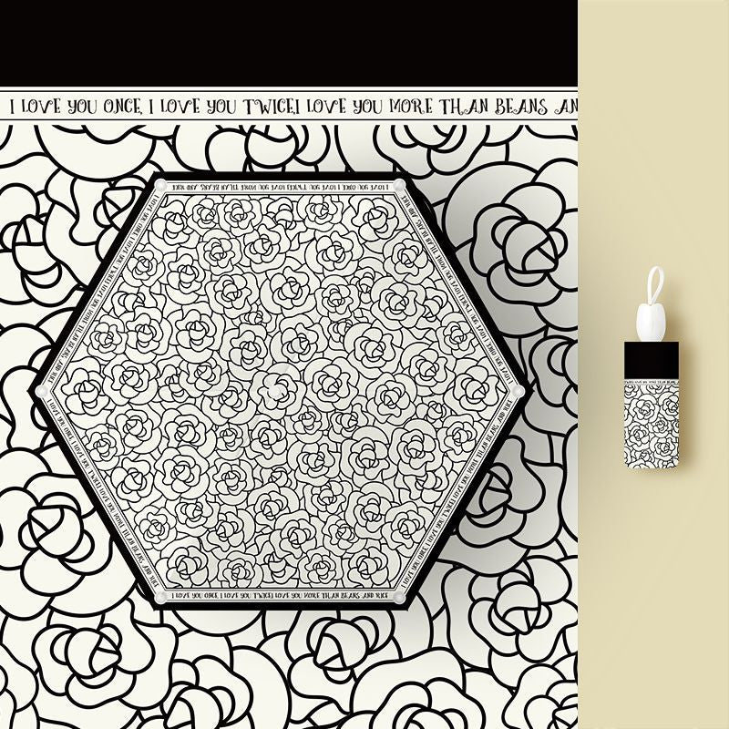 Damen Faltregenschirm mit verspieltem Blumendesign Karnz