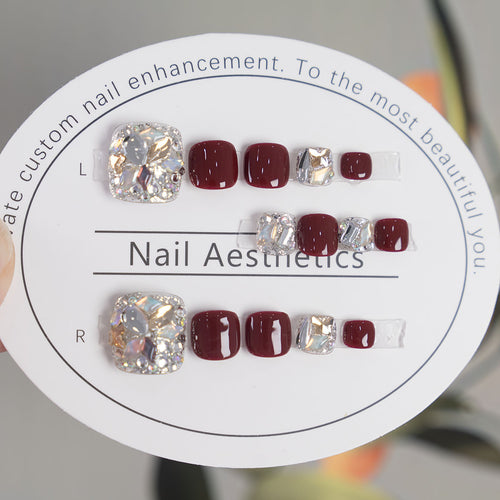 Deluxe Strass Pediküre Nagelkunst