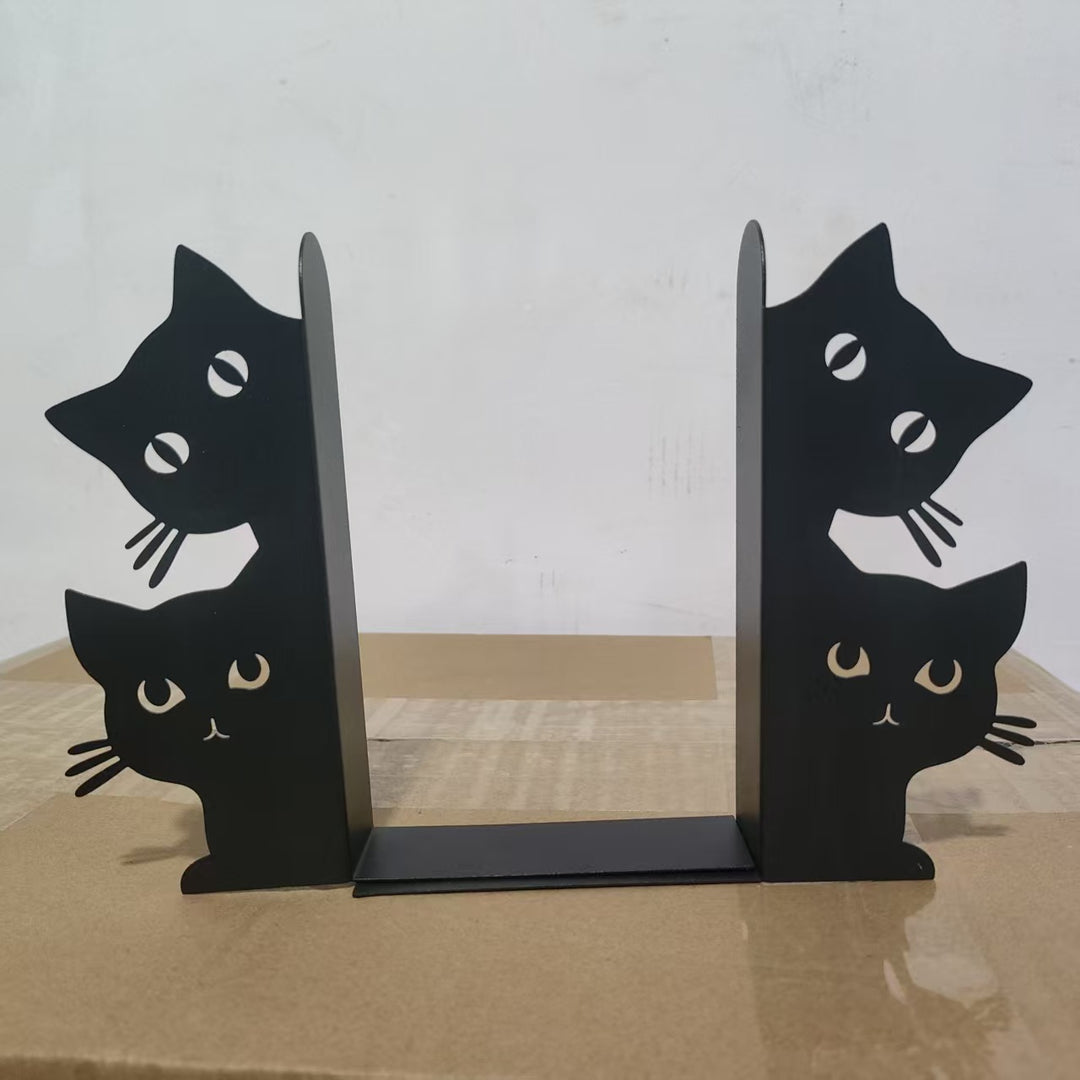 Katzenförmiges Buchstützen-Set
