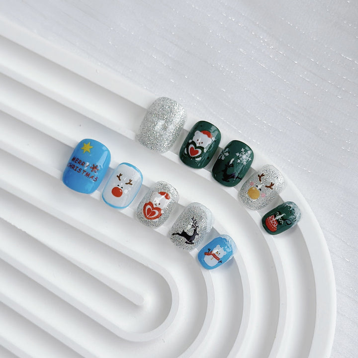 Saisonale Feiertags-Themen Press-On Nagel Set