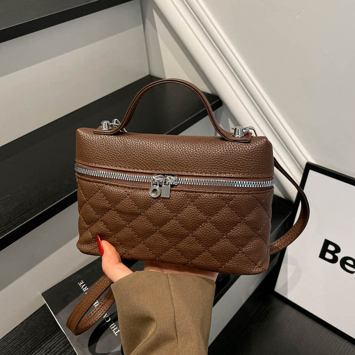 Gepolsterte Leder Umhängetasche