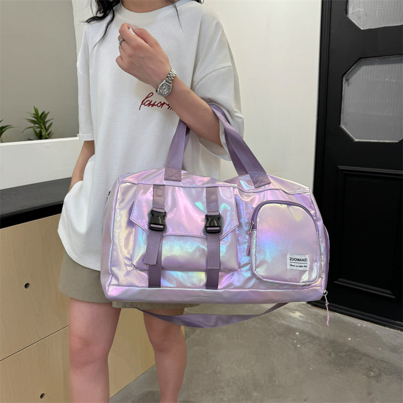 Iridescent Multi-Pocket Sport Duffel Bag Karnz