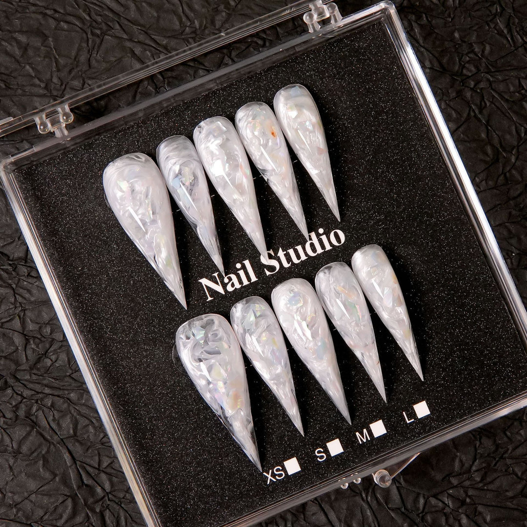 Künstlerische Stiletto Press-On Nagelverzierungen  1791254780