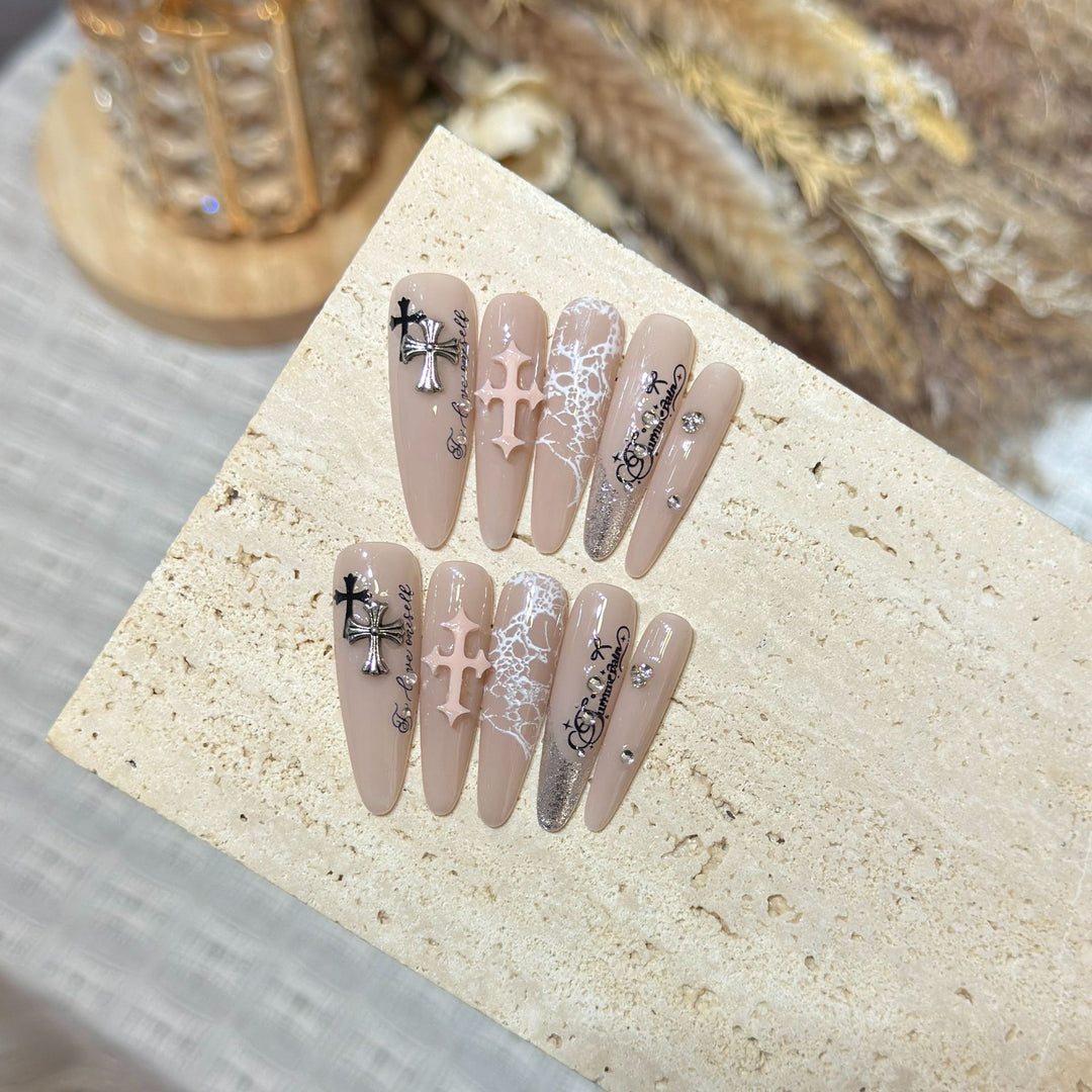 Luxus Gothic Press-On Nail Art Set Karnz