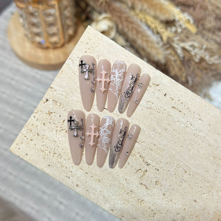 Luxus Gothic Press-On Nail Art Set Karnz