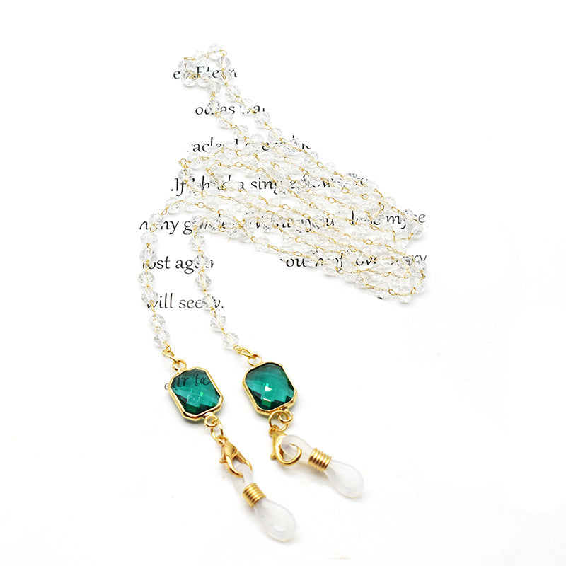 Stylische Perlen-Brillen Kette Karnz