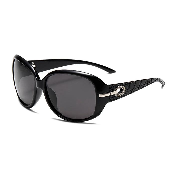 Damen Elegante Oversized Sonnenbrille mit modischem Muster Karnz