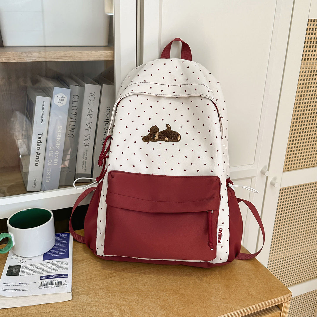 Verspielter gepunkteter animierter Rucksack Karnz