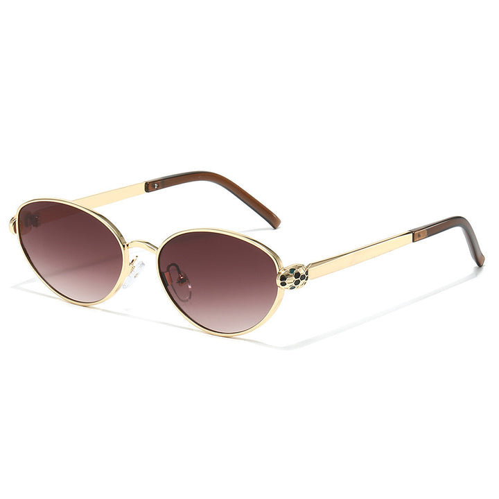 Chic Cat-Eye Sonnenbrille mit luxuriösen goldenen Akzenten Karnz