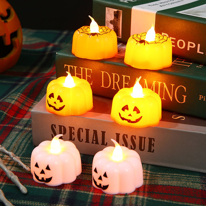 LED Mini Jack-O'-Lantern Kürbis Teelicht Nachtlicht dekoratives Accent