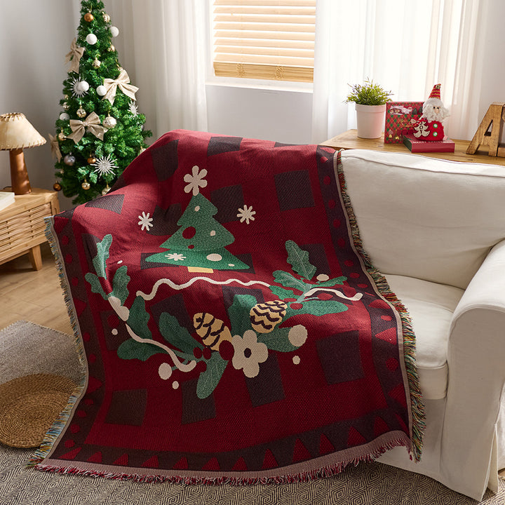 Festliche Weihnachtswurfdecke