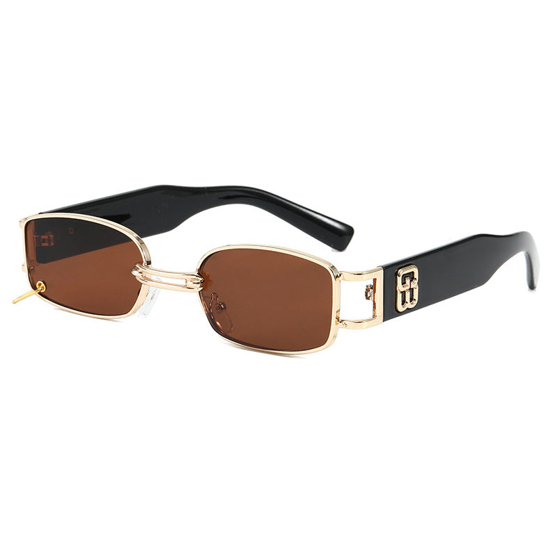 Modische Sonnenbrille mit Einzigartigem Rechteckigem Rahmen Karnz