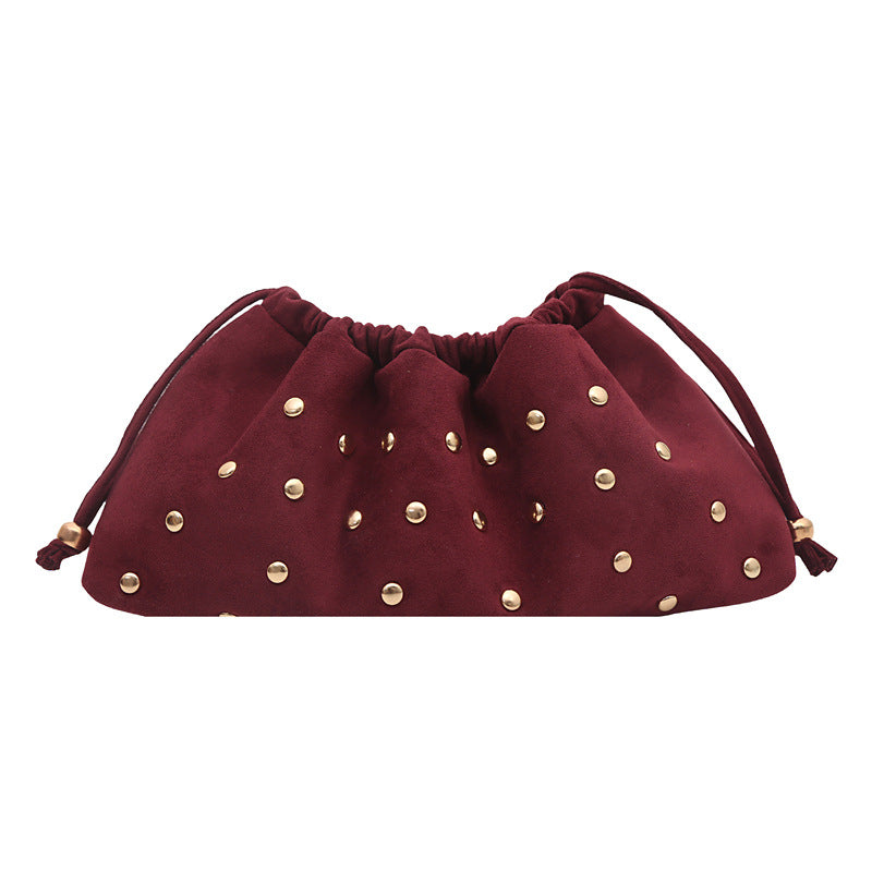 WoChic Nieten Drawstring Clutch Tasche Karnz