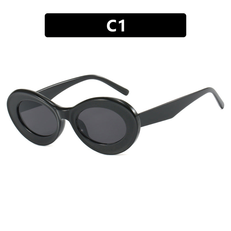 Damen ovale Sonnenbrille mit modernen Gläsern Karnz