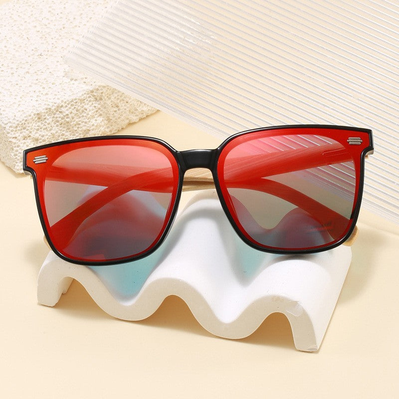 Damen Modische Sonnenbrille mit Bambusbügeln und polarisierten Gläsern Karnz
