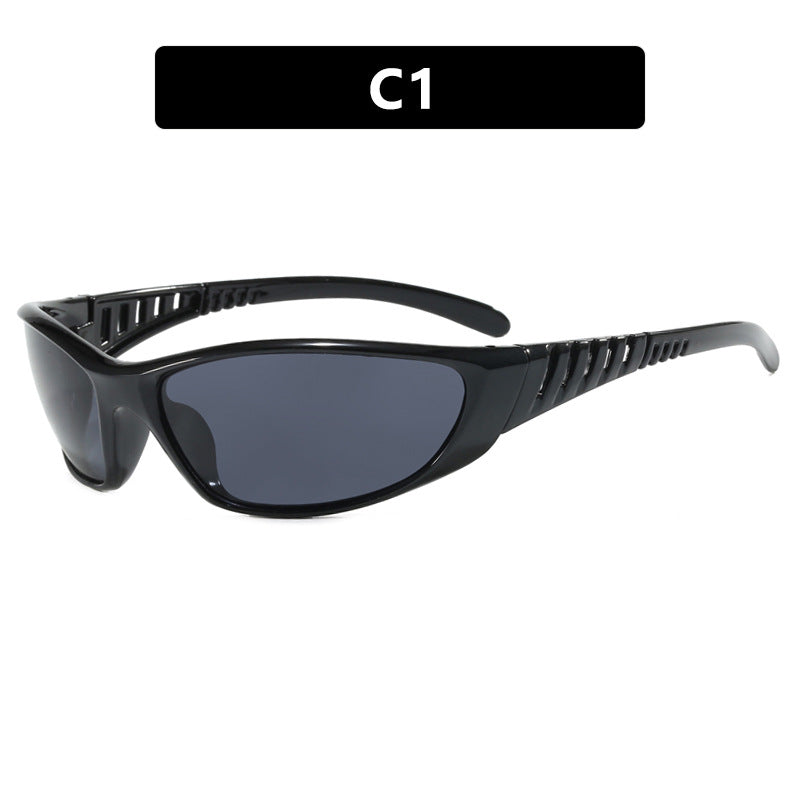 Damen Sportliche Sonnenbrille mit aerodynamischem Design und polarisierenden Gläsern Karnz