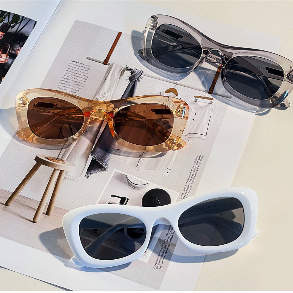 Damen stylische Sonnenbrille im angesagten Geometrie-Design Karnz