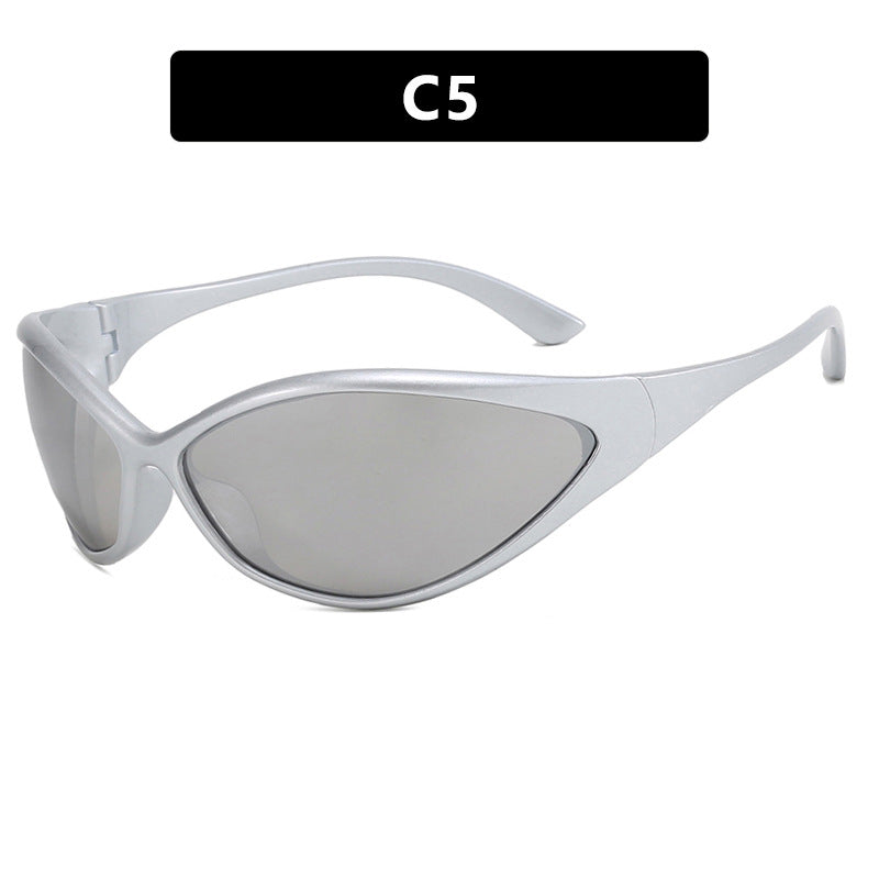 Damen sportliche Sonnenbrille mit aerodynamischer Form und UV-Schutz Karnz
