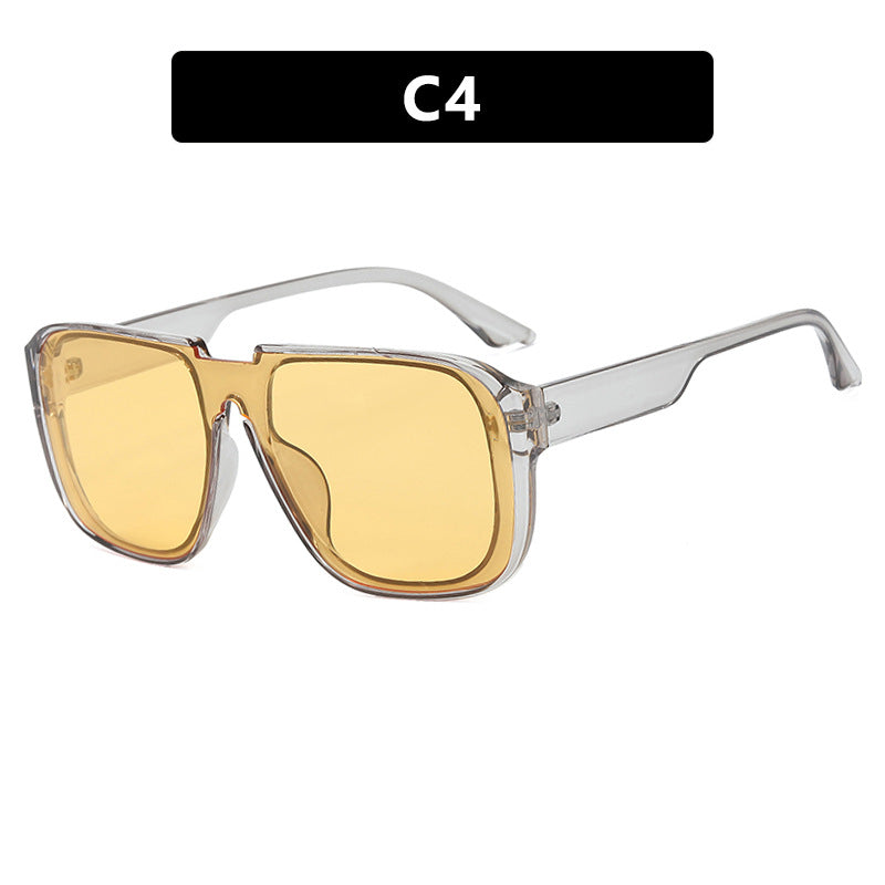 Damen trendy quadratische Sonnenbrille mit transparentem, grünem Rahmen und schützendem UV-Filter Karnz