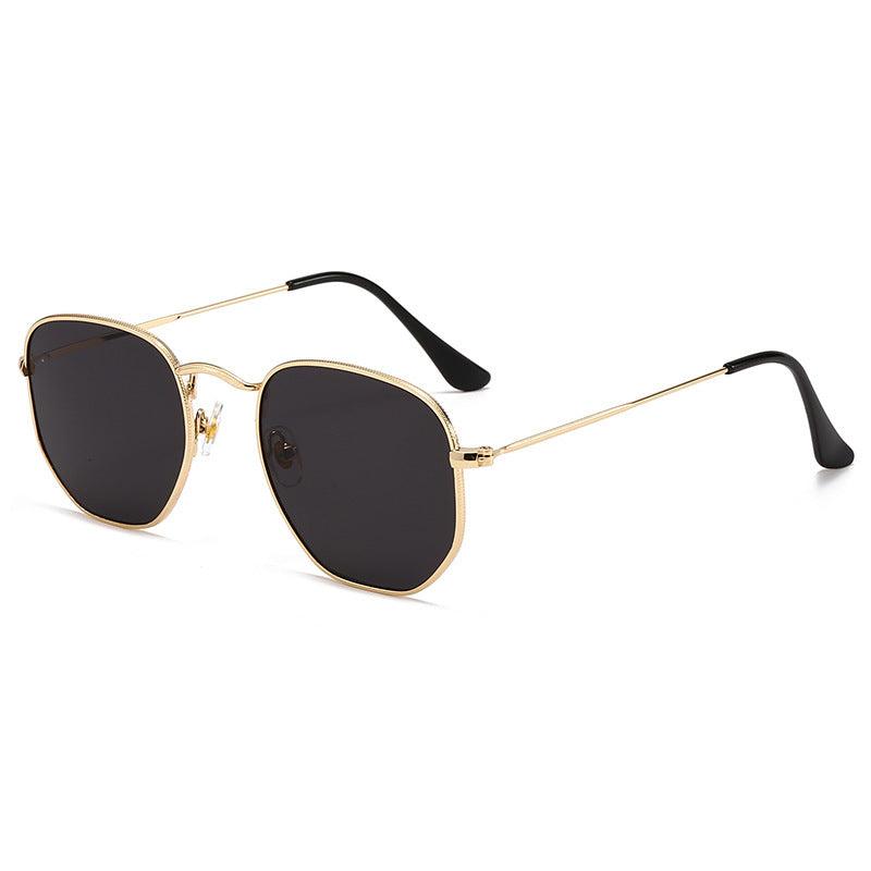 Damen Oversized Sonnenbrille mit elegantem goldenen Metallrahmen und massivem UV-Schutz Karnz