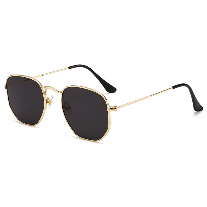 Damen Oversized Sonnenbrille mit elegantem goldenen Metallrahmen und massivem UV-Schutz Karnz