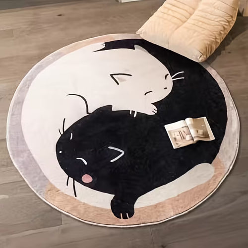 Katze-Themen runder Teppich