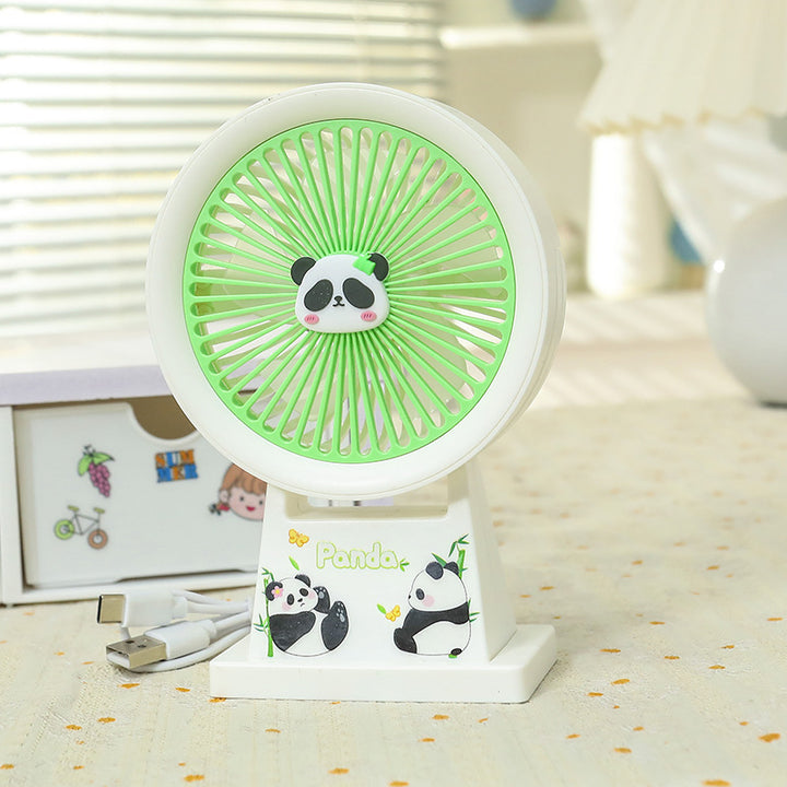 Damen Tragbarer Mini-Ventilator mit süßem Pandamotiv Karnz