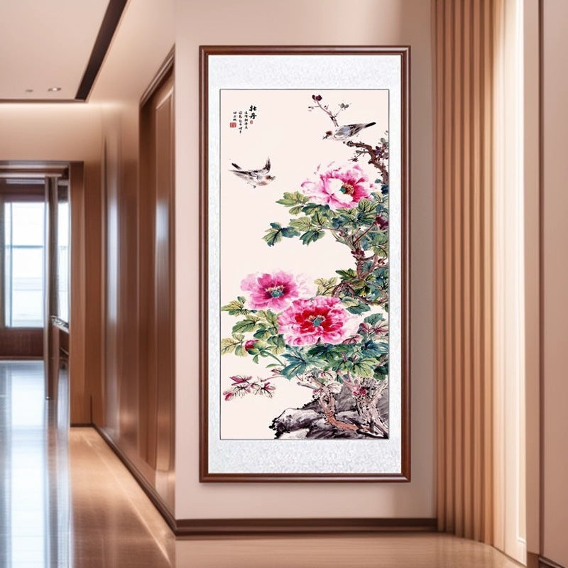Elegante Blumen Wanddekoration Druck