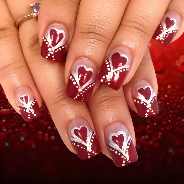 Herz-Themen Gel-Nagelkunst-Set Karnz