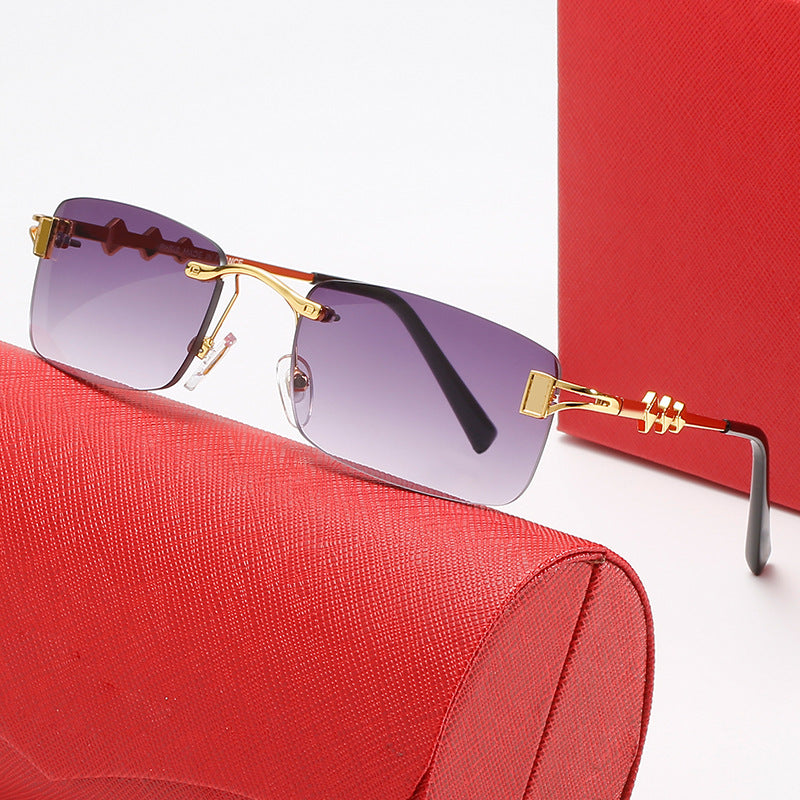 Damen modische Retro-Sonnenbrille mit luxuriösem Metallrahmen und polarisierenden Gläsern Karnz