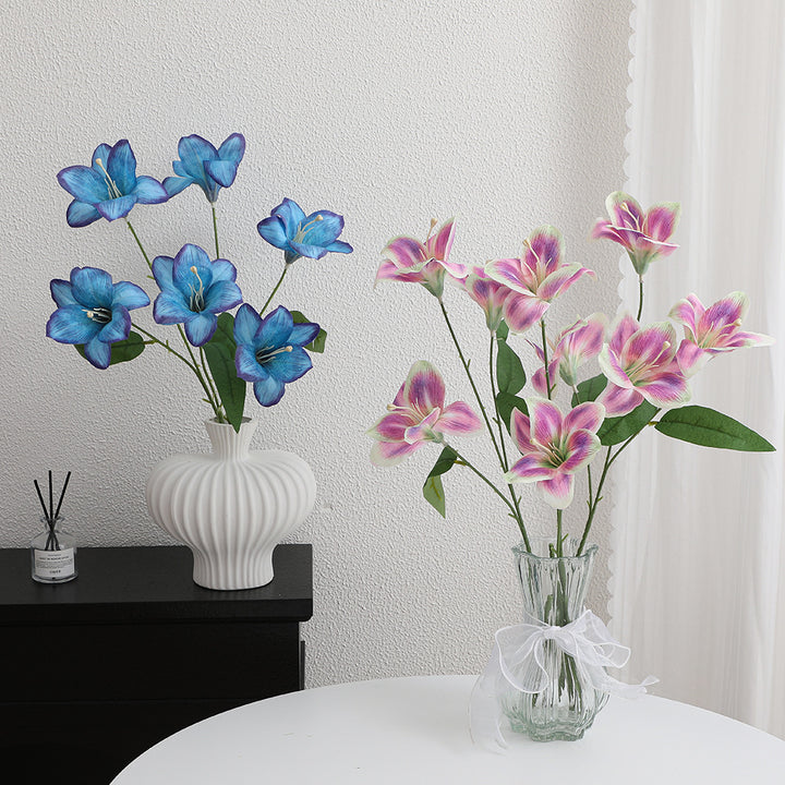 Künstlicher Lilienstängel mit filigranen Blüten Karnz