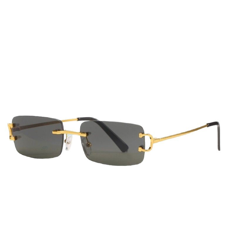 Damen elegante Halbrahmenbrille mit luxuriösem Metallgestell Karnz