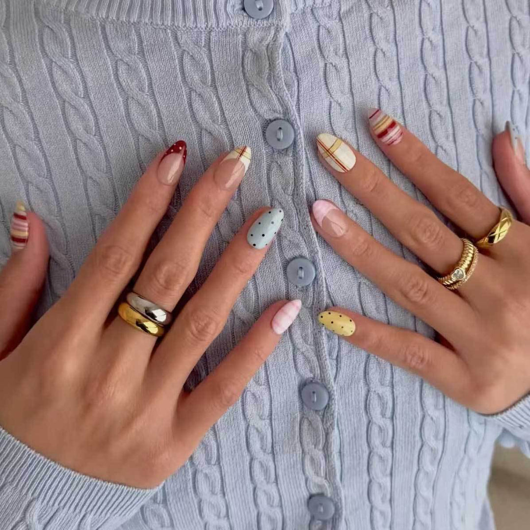 Trendiges Gemischtes Design Nagelkunst
