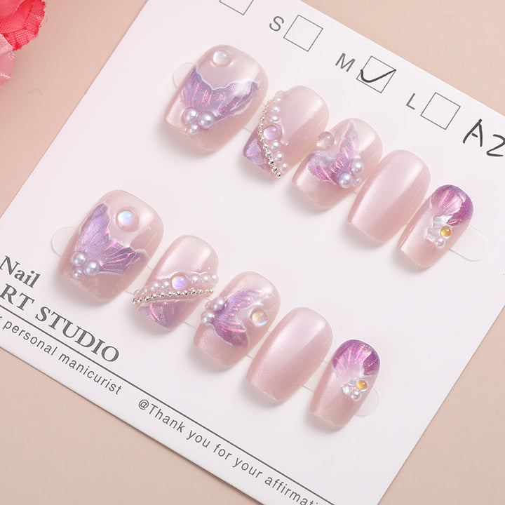 Künstlerisches Press-On Nail Set Karnz
