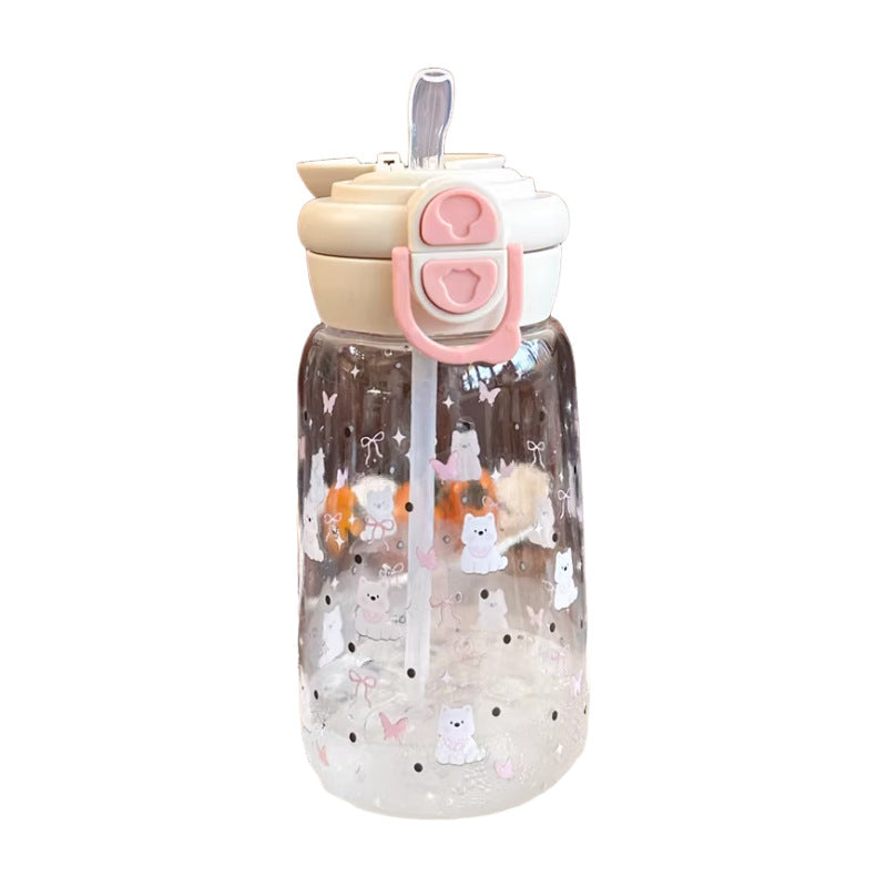 Damen Trinkflasche mit Tiermotiven und gesundem Fruchteinlage-System Karnz