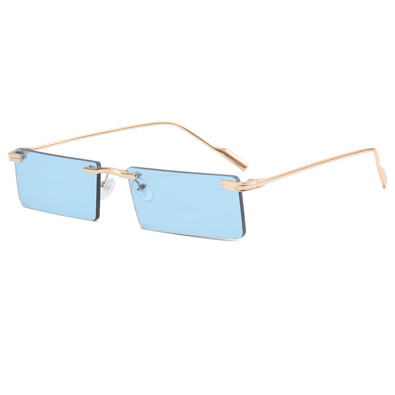 Damen Modische Rechteck-Sonnenbrille mit elegantem Metallrahmen Karnz